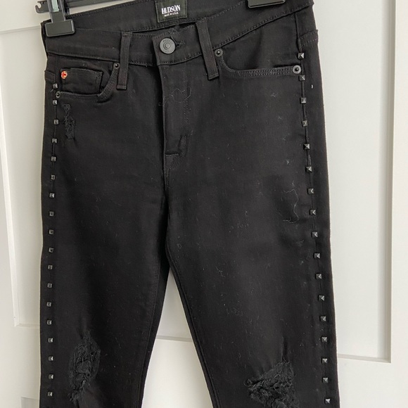 Hudson Black Skinny Rockstud Jeans - Picture 3 of 10